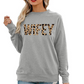 Round Neck Wifey Printed Sweatshirt