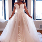 Ivory Applique Off-Shoulder Sleeveless Mermaid Wedding Dress