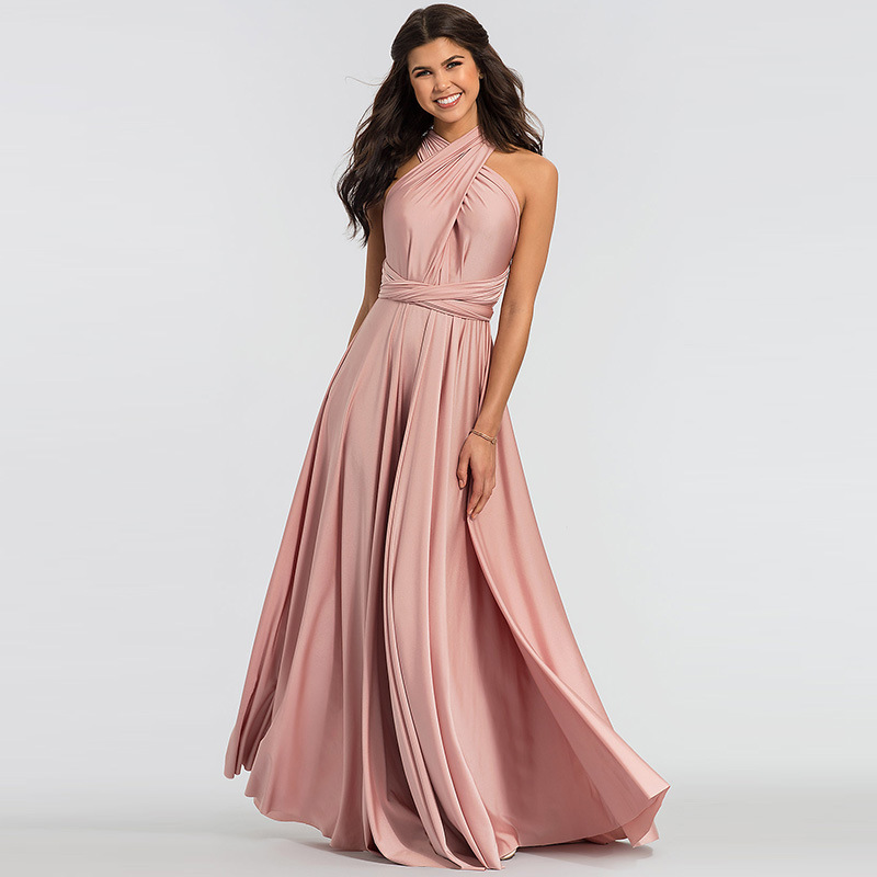 Sleeveless Backless Pleated Long Evening Dress