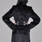 Black Faux Fur Belted Coat