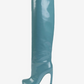 Leather Round Toe Knee High Boots