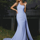 Oblique Shoulder Sleeveless Mermaid Maxi Bridesmaid Dress