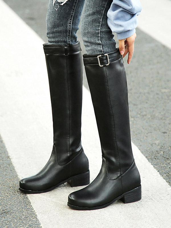 Classic Round Toe Riding Boots