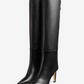 Black Pointed Toe High Heel Knee Boots