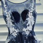 A Line Jewel Neck Sleeveless Party Dress