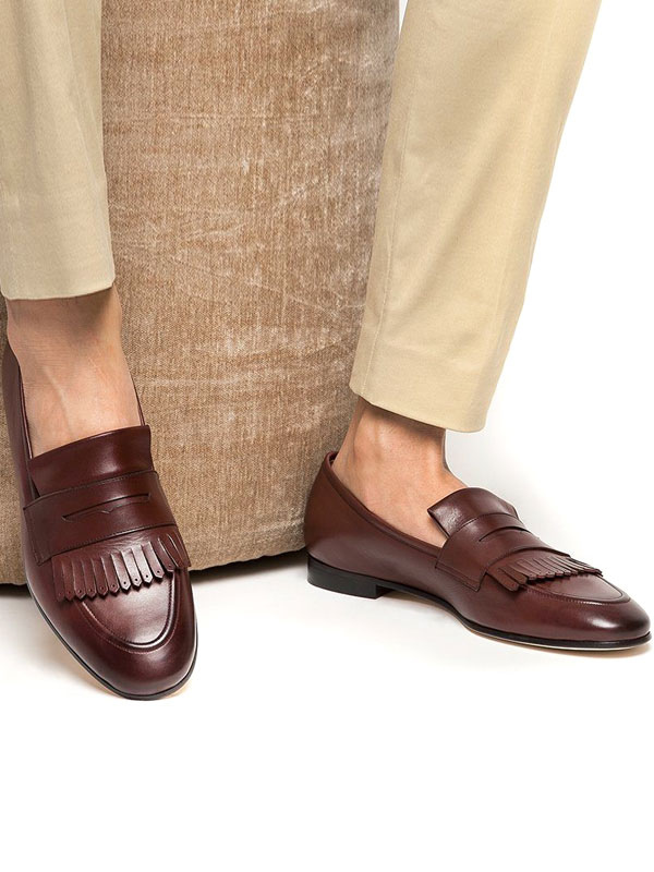 Men's Penny Fringe Loafers Wedding Shoes