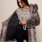 Oversize Hooded Camel Faux Fur Winter Coat