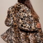 Leopard Print Faux Fur Winter Coat