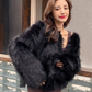 Long Sleeves Short Faux Fur Coat