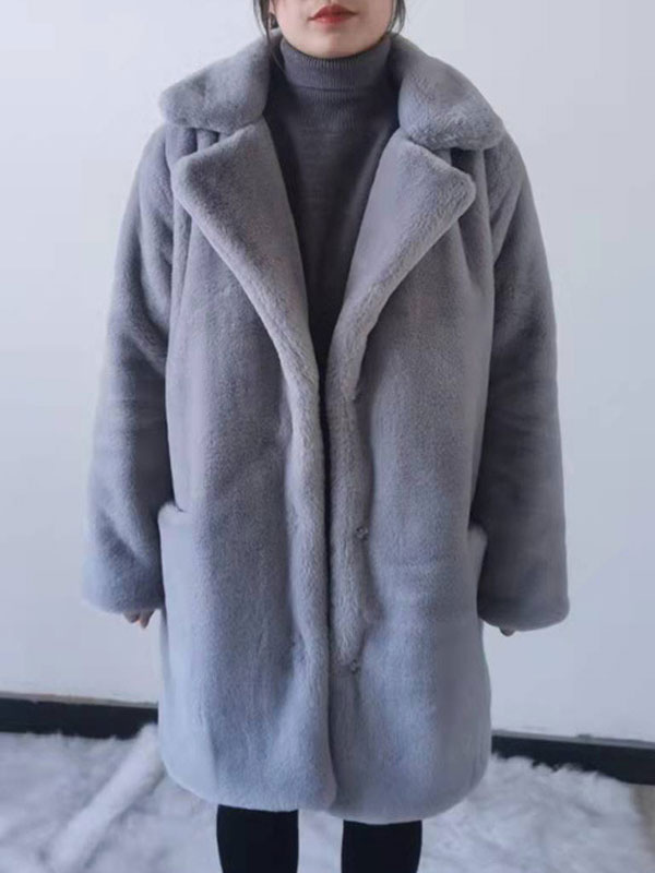 Women's Plush Faux Fur Winter Coat