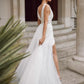V-Neck Sleeveless A-Line Short Wedding Dress With Train