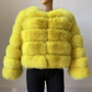 Faux Fur Open Front Bubble Coat