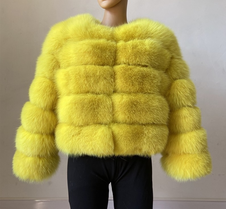 Faux Fur Open Front Bubble Coat