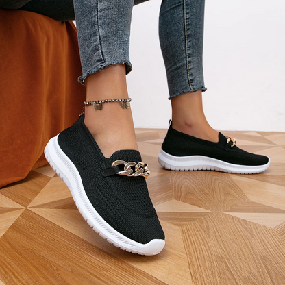 Chain Decor Mesh Comfort Loafers