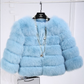 Faux Fur Open Front Bubble Coat