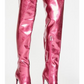 Metallic Pointed Toe Over The Knee Boots