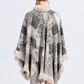 Cloak Cape Faux Fur Wraps Shawl Poncho Coat