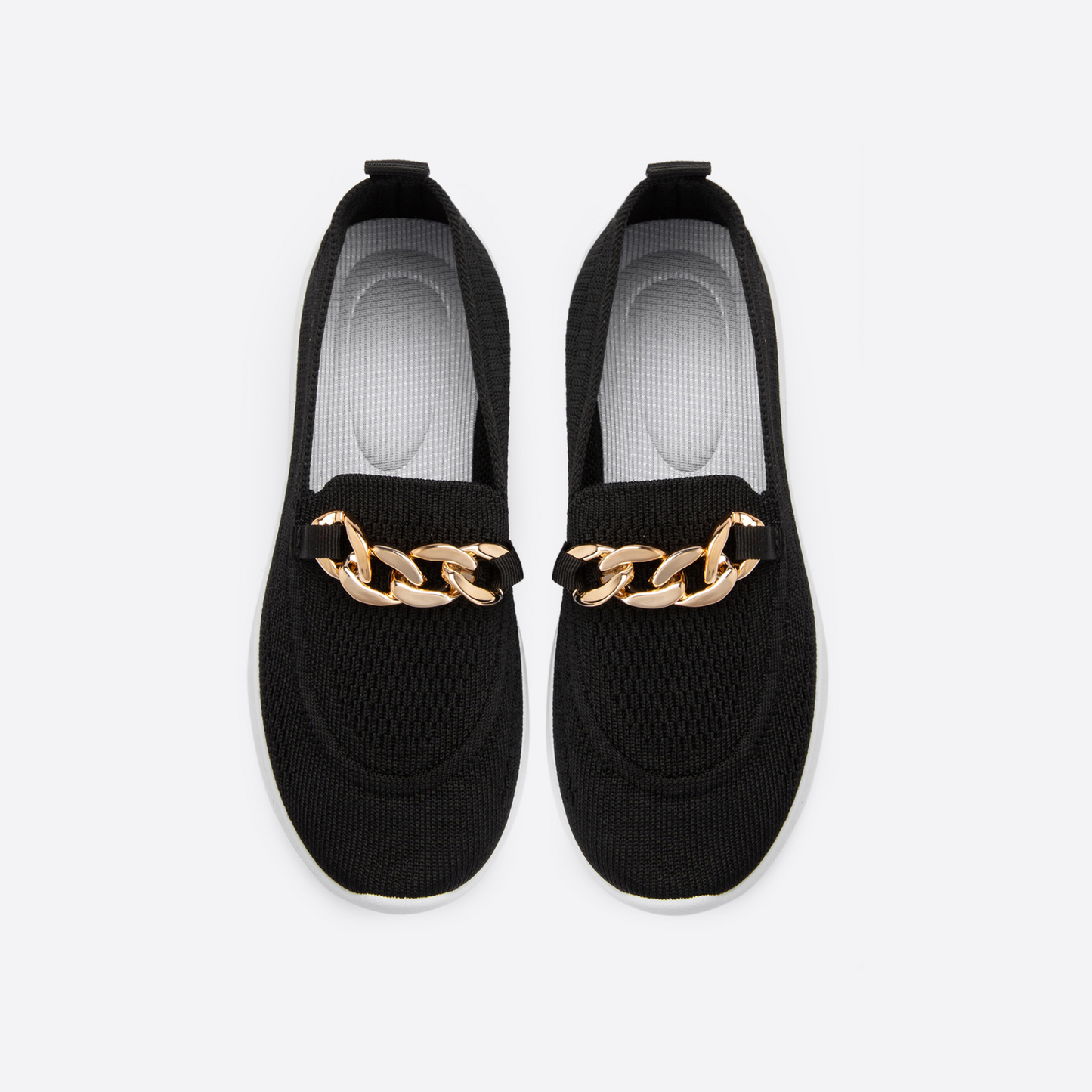 Chain Decor Mesh Comfort Loafers