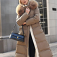 Women's Stand Collar Faux Fur Puffer Coat