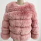 Faux Fur Open Front Bubble Coat