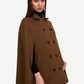 Double Breasted Woolen Poncho