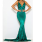 Satin Back Less Mermaid Long Evening Dress