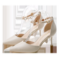 Perfect Bridal Pointed Toe Ankle Strap Kitten Heels