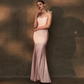 Sleeveless Backless Mermaid Long Evening Dress