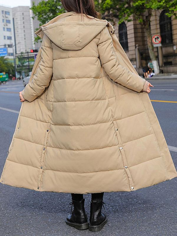 Long Hooded Puffer Coat