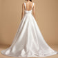 White Thin Strap Evening Dress