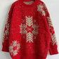 Snowflake Pattern Pullover Sweatshirt