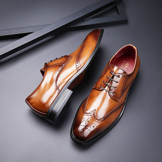 Men's Leather Brogues Derbies Wedding Shoes