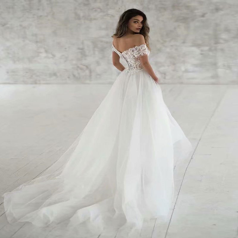 Lace Off-Shoulder Wedding Dress