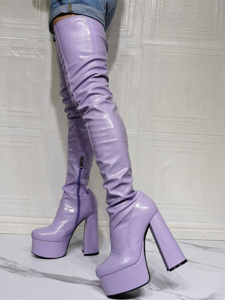 Stylish Over-The-Knee Platform Boots