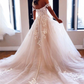 Ivory Applique Off-Shoulder Sleeveless Mermaid Wedding Dress