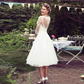 White Full Sleeves Lace Wedding Dress