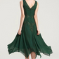 Green Appliqued Beaded Bridesmaid Dress