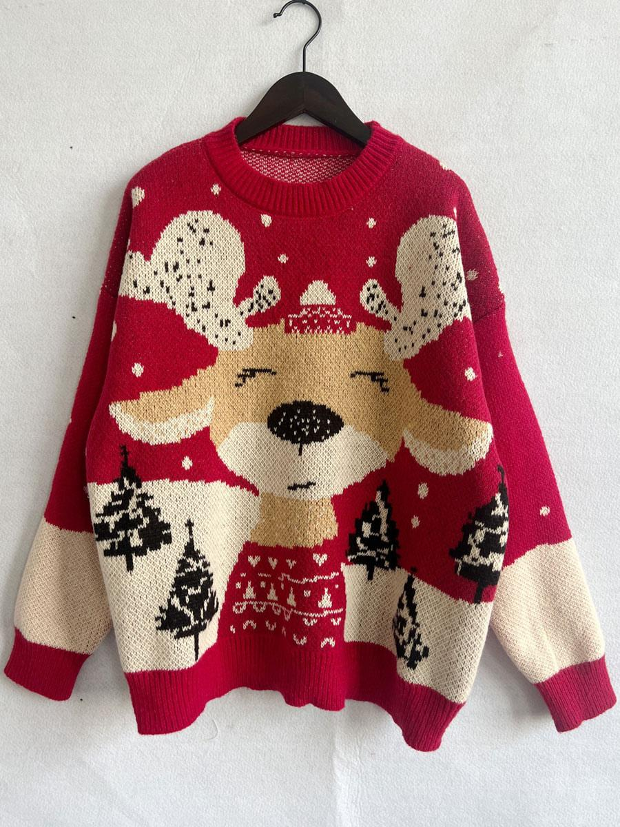 Christmas Pattern Long Sleeves Sweater