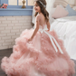 Jewel Neck Short Sleeves Long Kids Wedding Dress