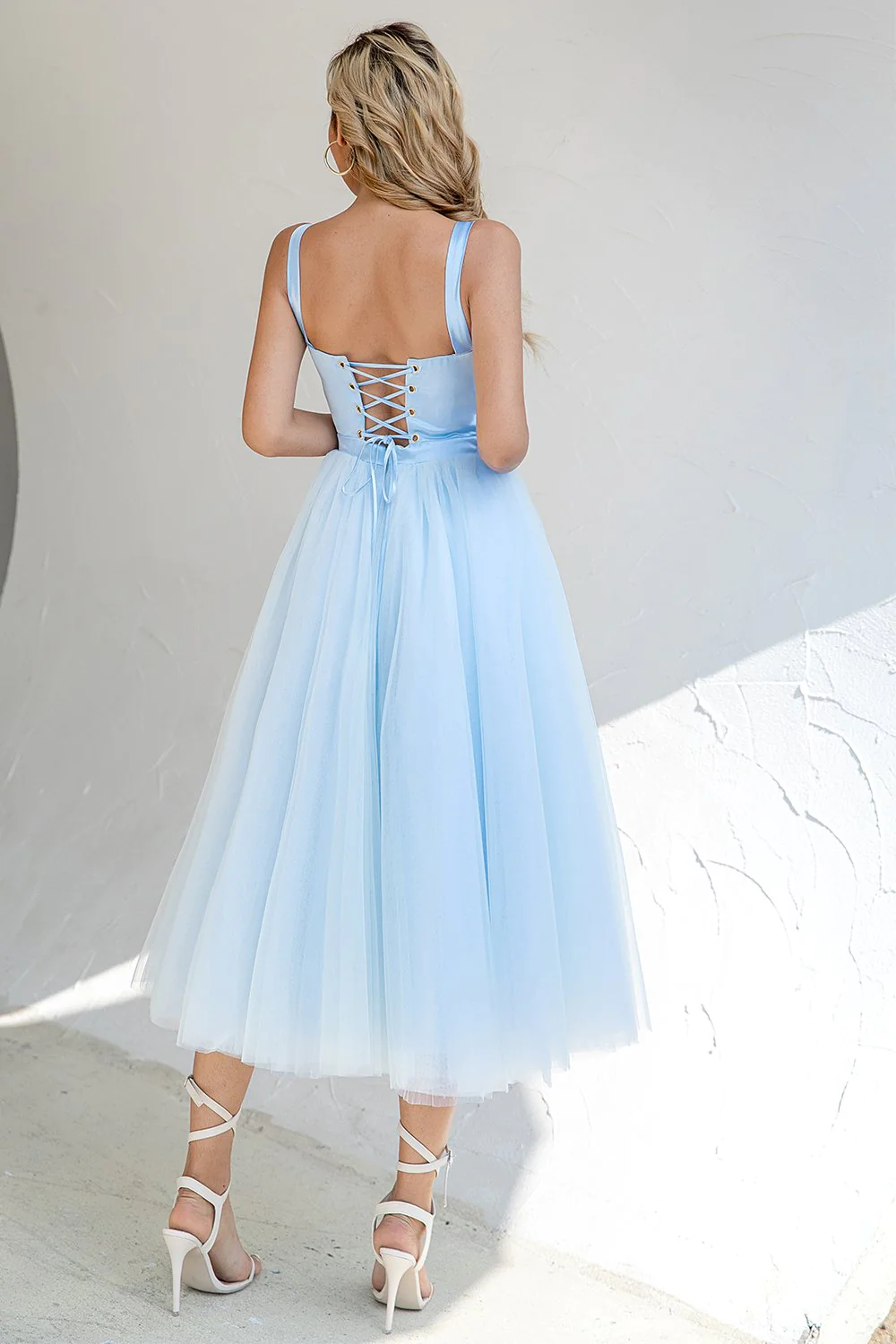 Sleeveless Tulle Cocktail Prom Dress