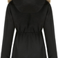 Faux Fur Hooded Fleece-Lined Long Coat