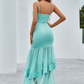 Spaghetti Strap Sleeveless Maxi Bridesmaid Dress