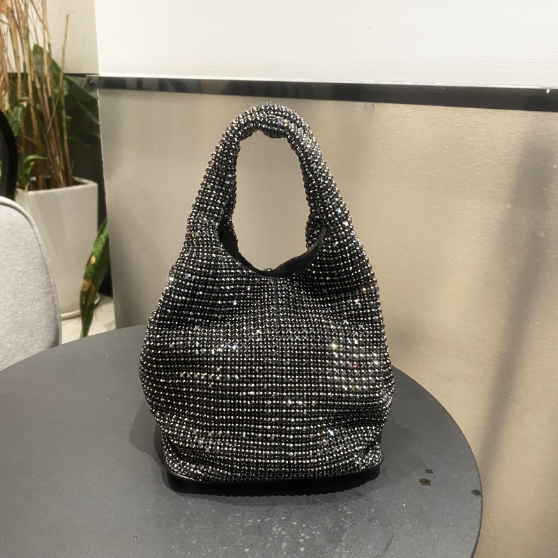 Luxe Crystal Bucket Bag