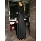 Black Sequin Long Sleeves Long Prom Dress