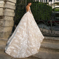 Ivory Lace Embroidered Mermaid Long Wedding Dress