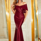 Off-Shoulder Long Mermaid Prom Dress