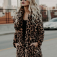 Faux Fur Leopard Print Coat