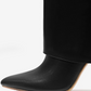 Foldover Knee High Boots with Pointed Toe