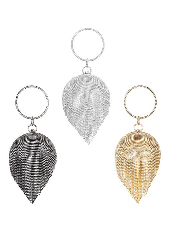 Diamante Tassel Sphere Clutch