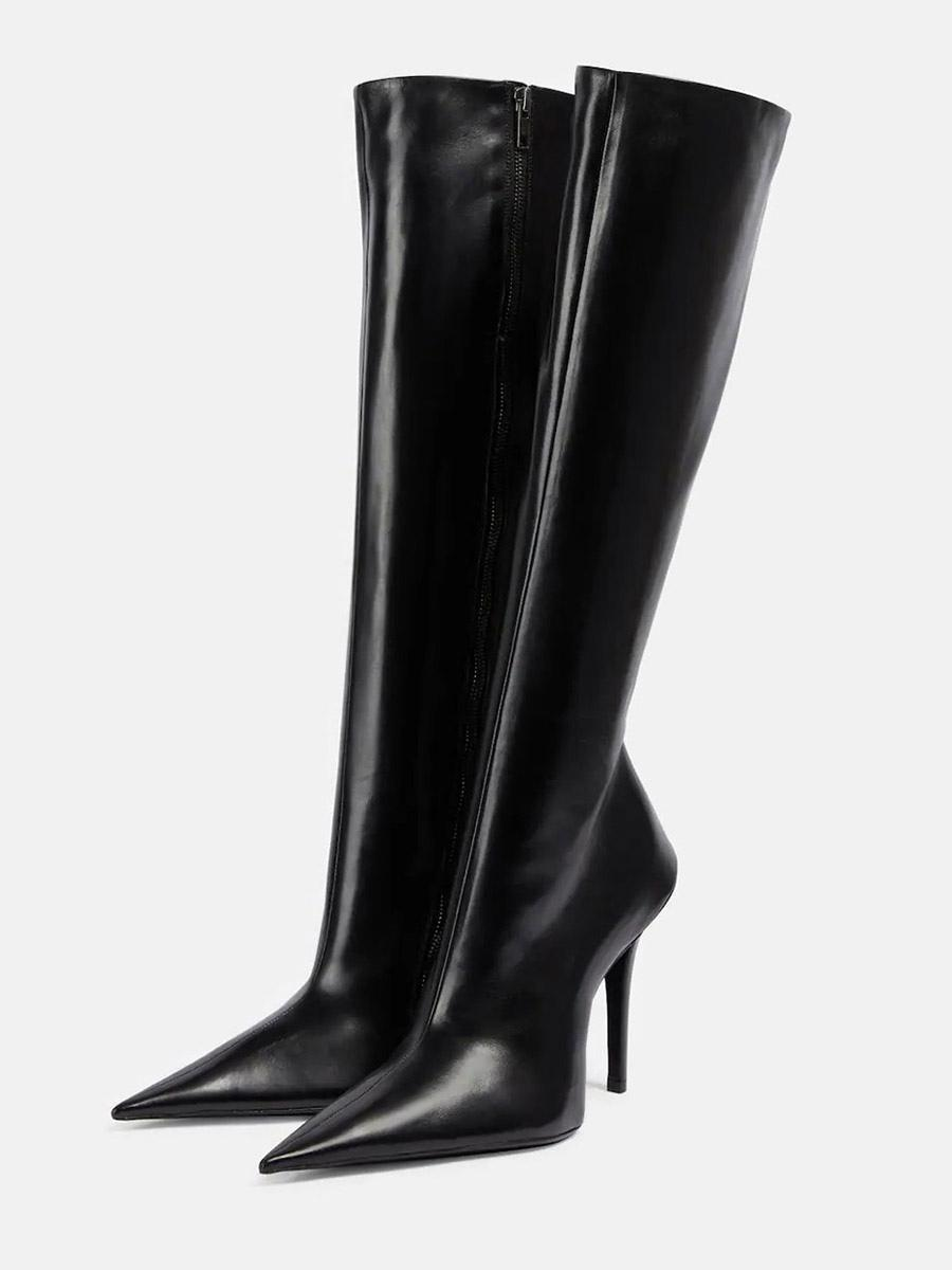 Elegant High Heel Knee-High Boots